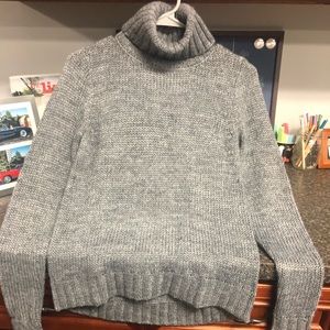 The Limited grey cable turtleneck sweater
